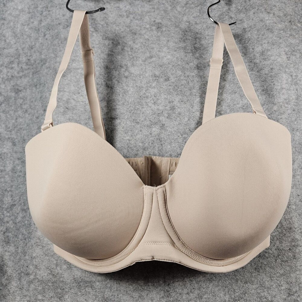 Wacoal Red Carpet Strapless Underwire Nude Convertible Bra 854119 Support Sz 34G